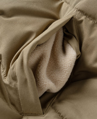 1970s Vintage Quilted Padded Vest - Khaki