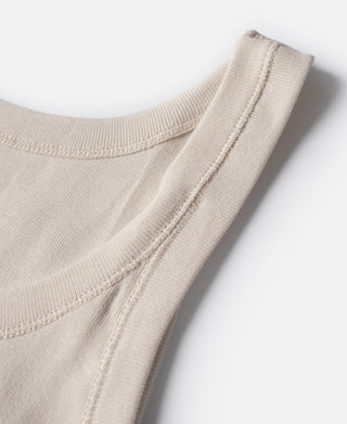 Military Cotton Tank Top - Apricot