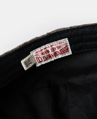 Yarn-Dyed Stripe Newsboy Cap  - Brown