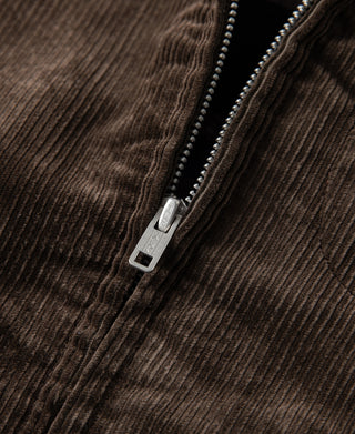 1940s Heavyweight Corduroy Cossack Jacket - Brown