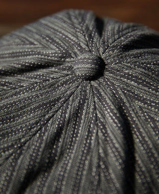 Yarn-Dyed Stripe Newsboy Cap