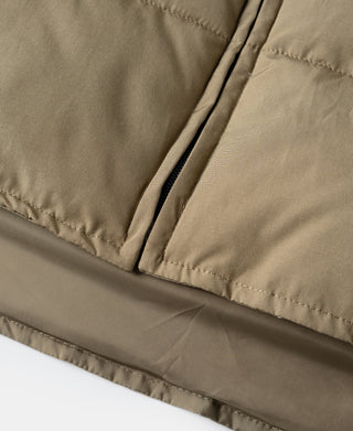 1970s Vintage Quilted Padded Vest - Khaki