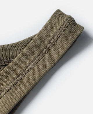 Military Cotton Tank Top - Olive