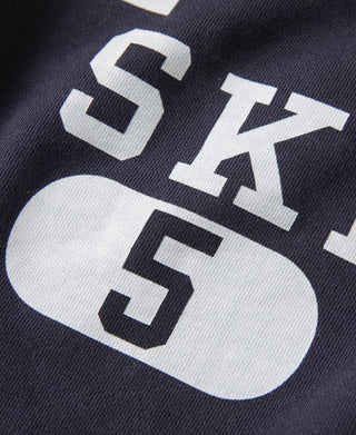 1940s Heavyweight SKI V-Inset Sweater - Navy