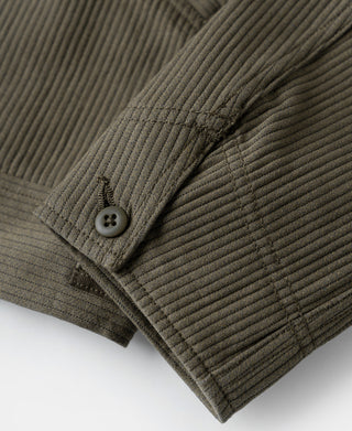 1940s Pique Stripe Cotton Cossack Jacket - Light Coffee