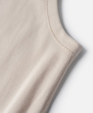 Military Cotton Tank Top - Apricot