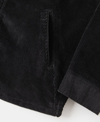9 Wale Cotton Corduroy Zip-Up Jacket - Black