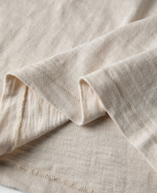 Hem Detail of Henley T-Shirt