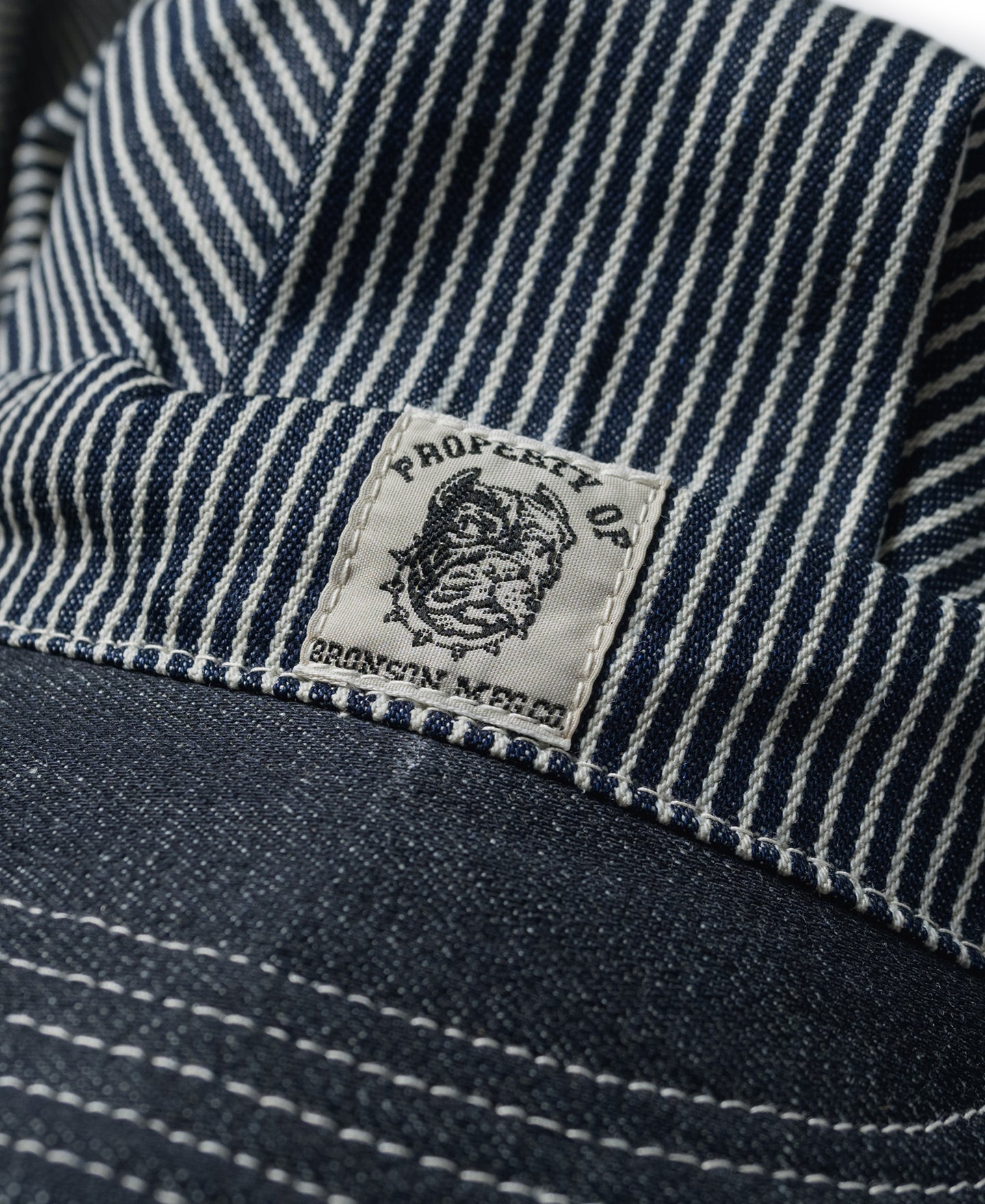 Hickory Stripe Railroad Engineer Cap | Bronson