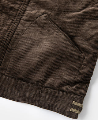 1940s Heavyweight Corduroy Cossack Jacket - Brown