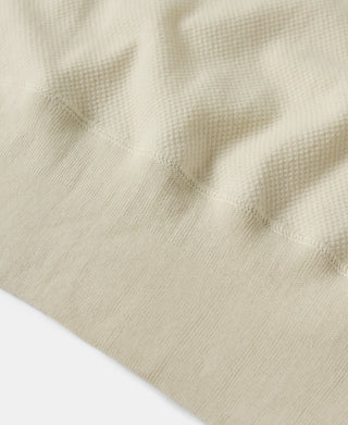 Waffle Knit Pocket T-Shirt - Apricot