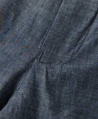 1930s Double-Pleated Chambray Pants