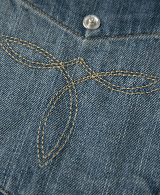 1950s Slub Denim Western Shirt