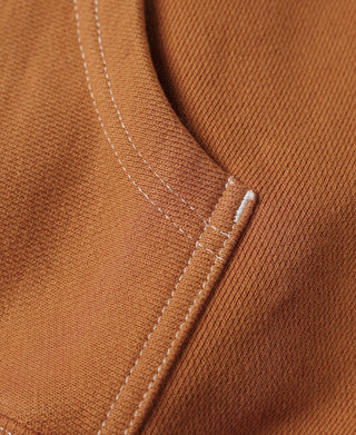 1950s Wind Shield Full-Zip Thermal Hoodie - Orange