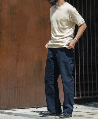 Waffle Knit Pocket T-Shirt - Apricot