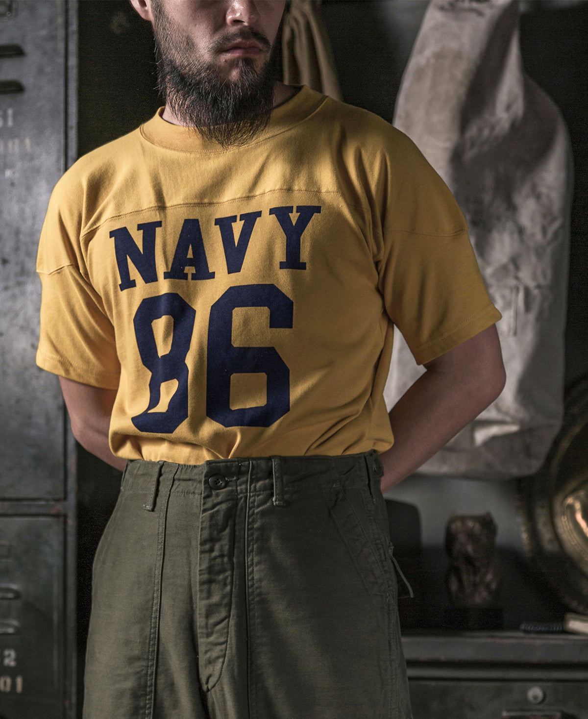 US Naval Football T-Shirt - Yellow