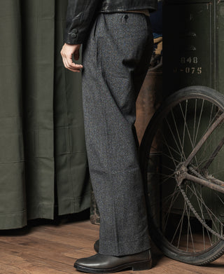 1940s Covert Salt & Pepper Trousers