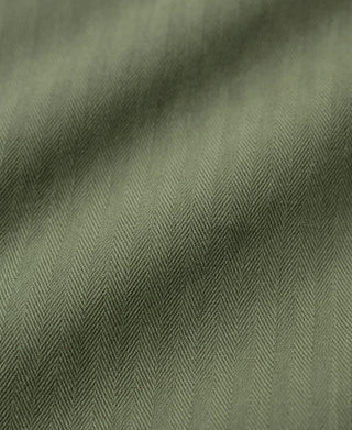 Olive HBT-style twill fabric texture, close-up pattern