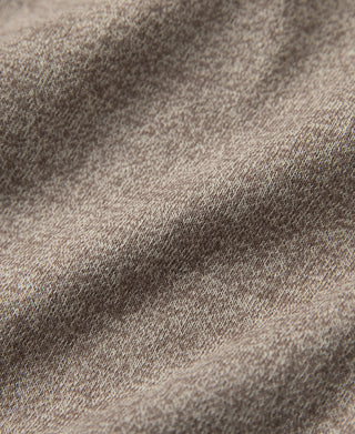 fabric detail of 1950s Jersey Knit Short Sleeve Crewneck T-Shirt in Light Brown