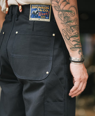 Heavy Duty Canvas Double Knee Pants - Navy