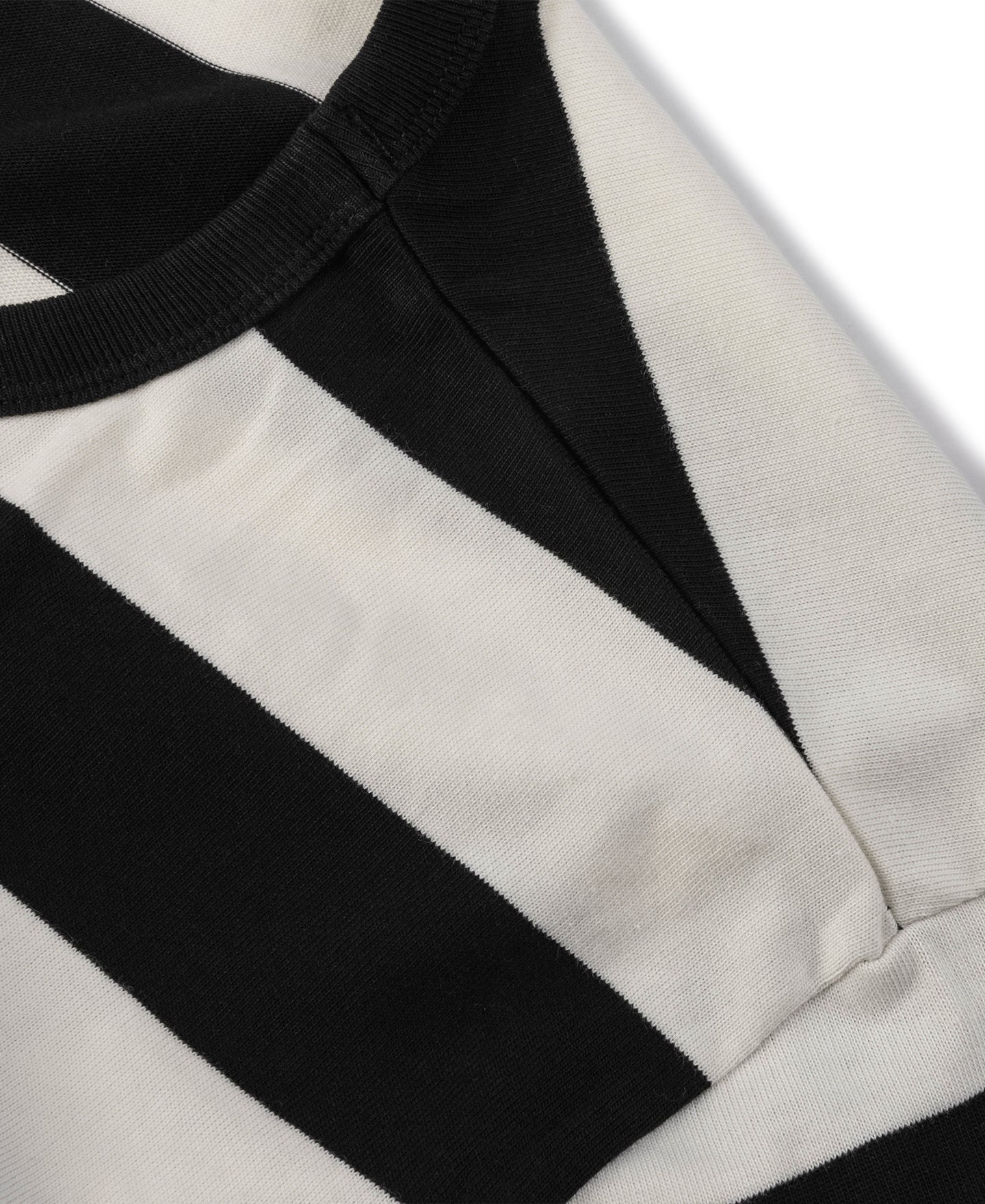 Men's Retro 60s Mod Black & White Cotton Long Sleeve Tee – Striped Jersey