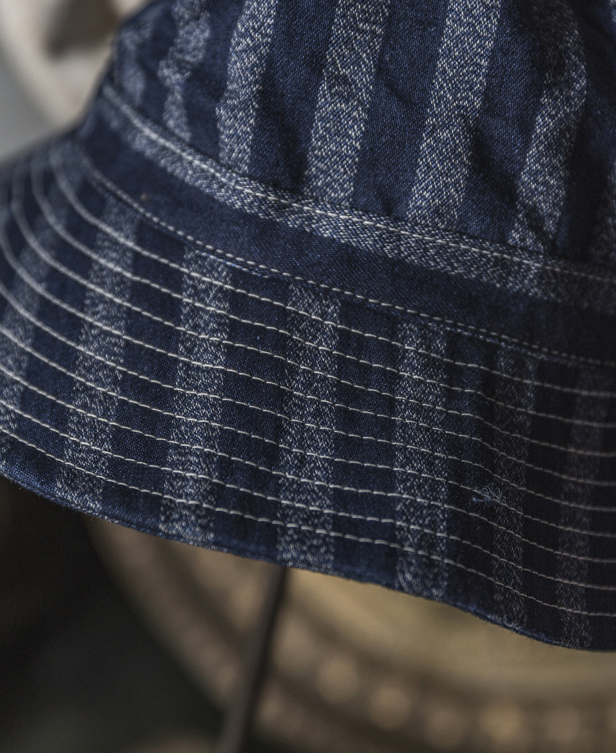 13 oz Selvedge Denim Stripe Bucket Hat