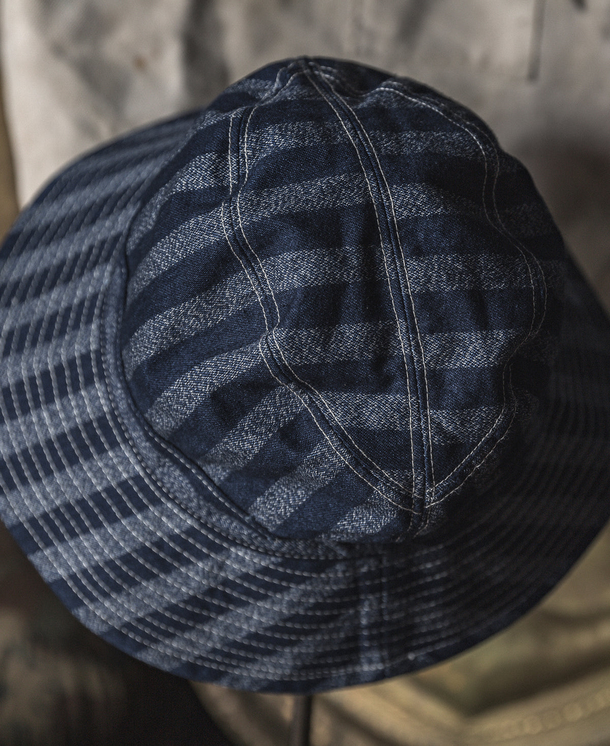 13 oz Selvedge Denim Stripe Bucket Hat