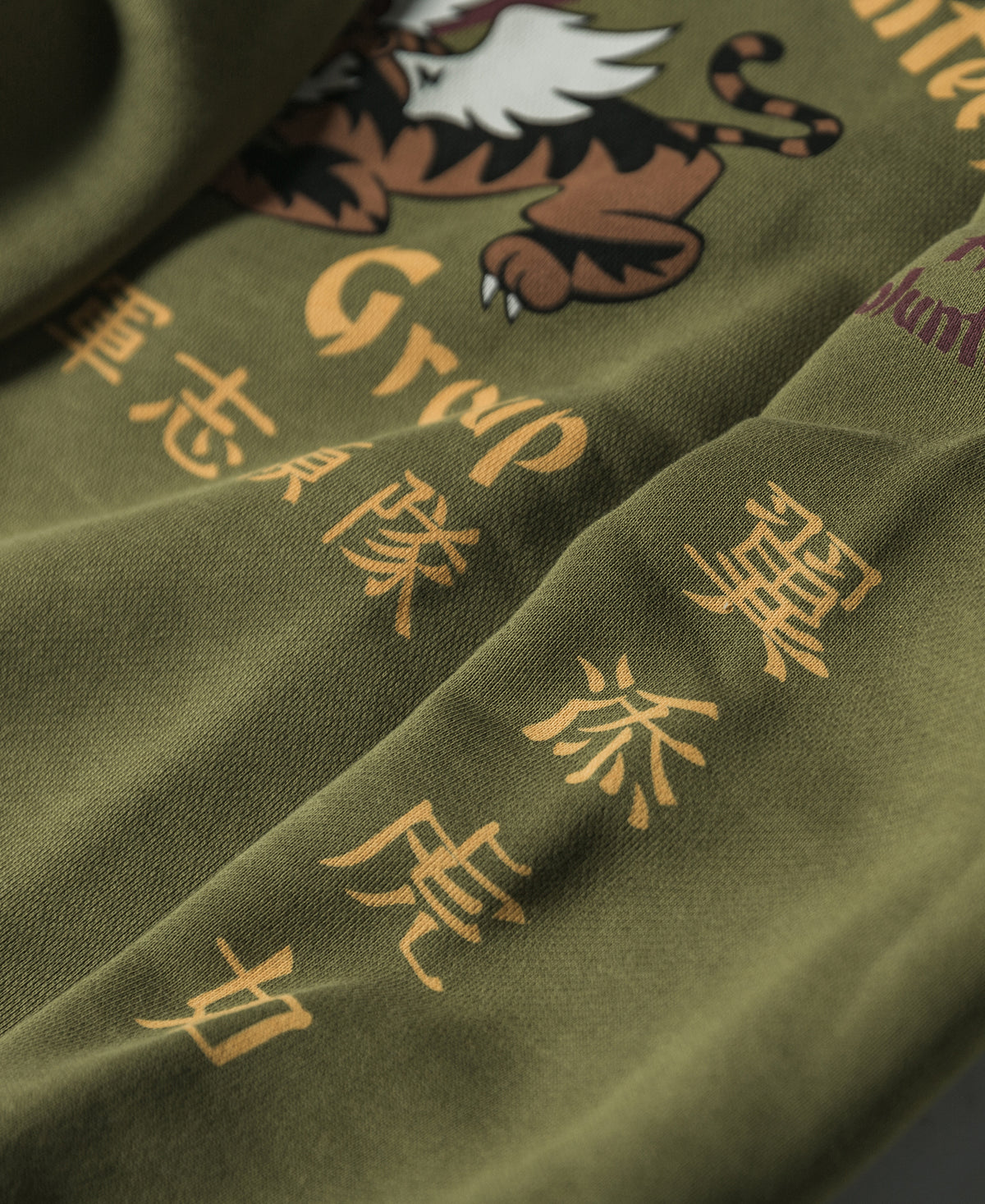 Flying Tigers Military Print Sweatshirt - Olive