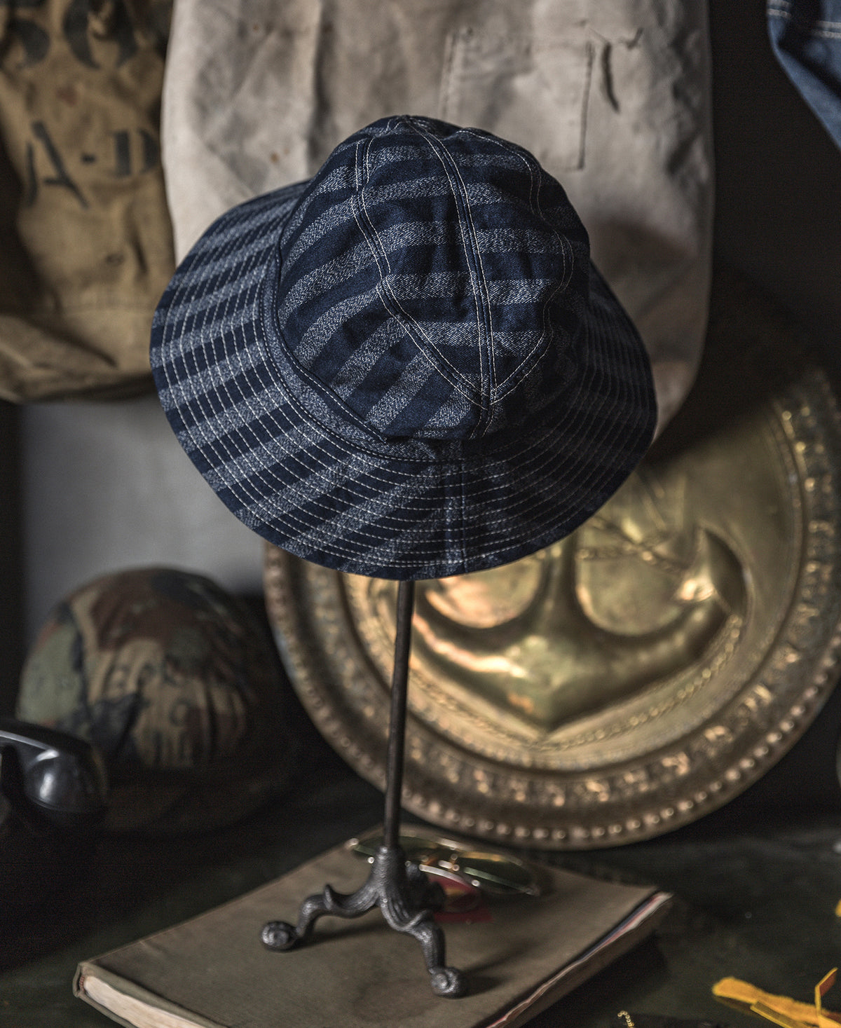 13 oz Selvedge Denim Stripe Bucket Hat