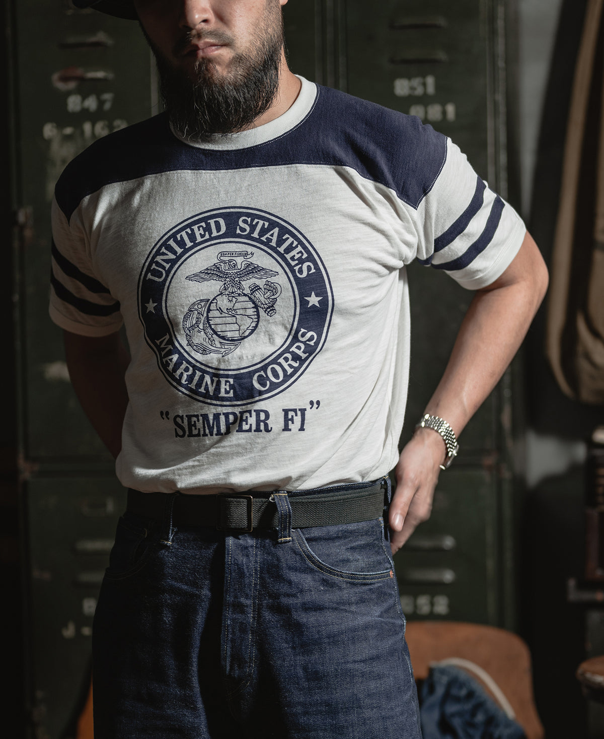 1970s USMC Semper Fi Print Athletic T-Shirt