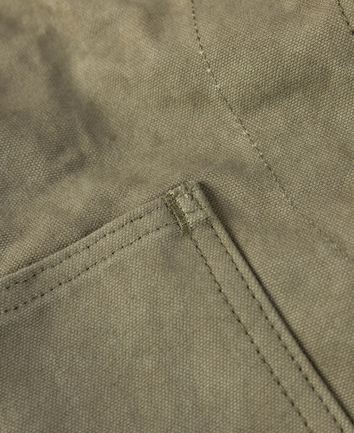 1930s Heavyweight Canvas Game Pocket Hunting Vest - Olive