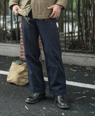 Lot 952 HBT Striped Mechanic Pants - Navy