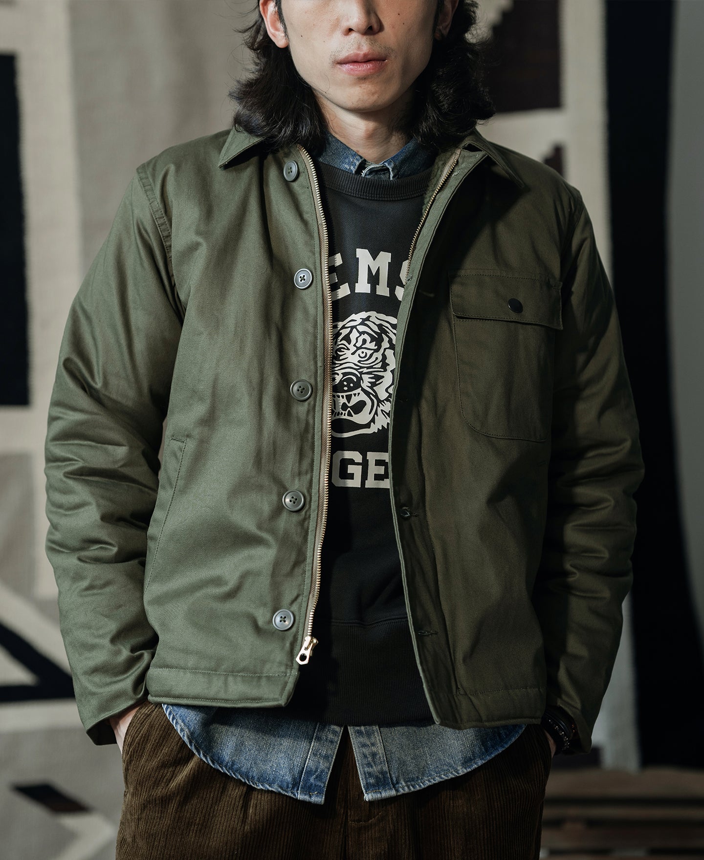 Final Version USN A-2 Deck Jacket (Polyester Lamb Wool) | Bronson