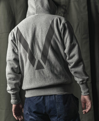 1970s USAFA 18 oz Reverse Weave Hoodie - Gray