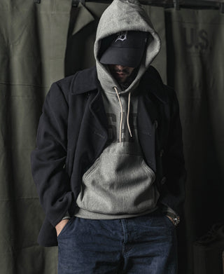 1970s USAFA 18 oz Reverse Weave Hoodie - Gray