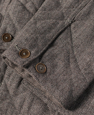 Herringbone Wool and Polyester-Blend Quilted Padded Chore Jacket