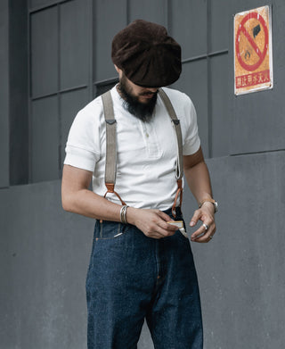 Vintage Short Sleeve Henley T-Shirt - White