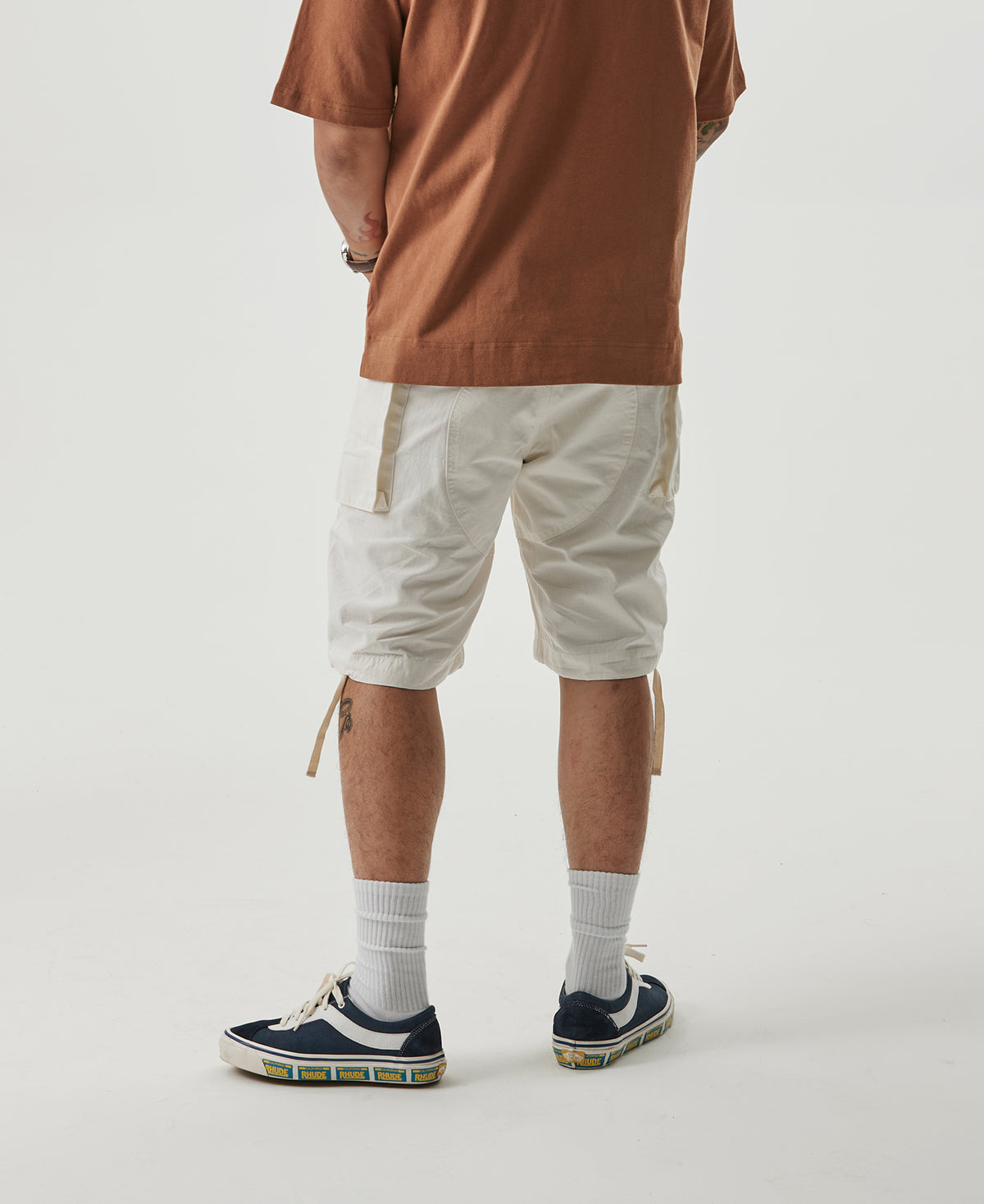 8.5 oz Cotton Ripstop Cargo Shorts - White