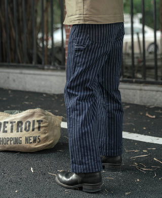 Lot 952 HBT Striped Mechanic Pants - Navy