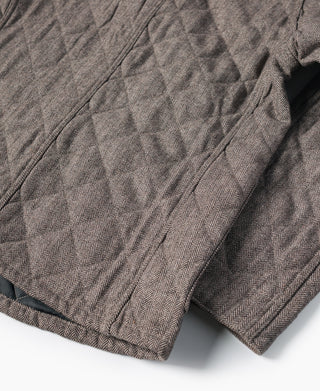 Herringbone Wool and Polyester-Blend Quilted Padded Chore Jacket