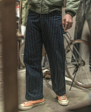 Lot 952 HBT Striped Mechanic Pants - Navy