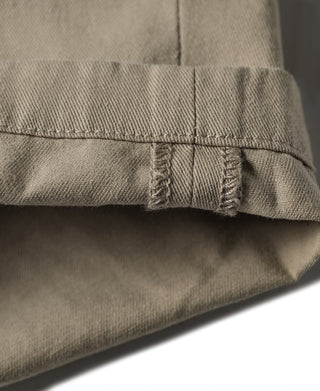 Classic Straight Leg Double Pleated Shorts - Khaki