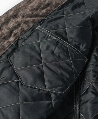 Herringbone Wool and Polyester-Blend Quilted Padded Chore Jacket