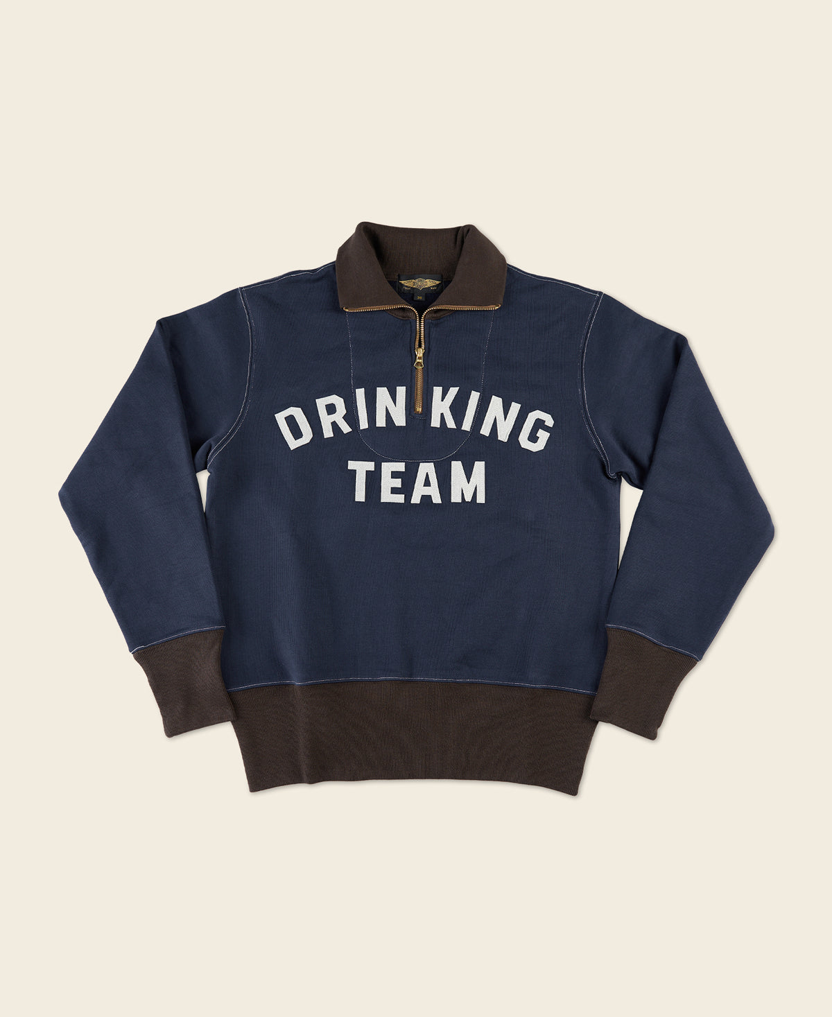 1920s Drinking Team Motorcycle Racing Sweatshirt - Navy