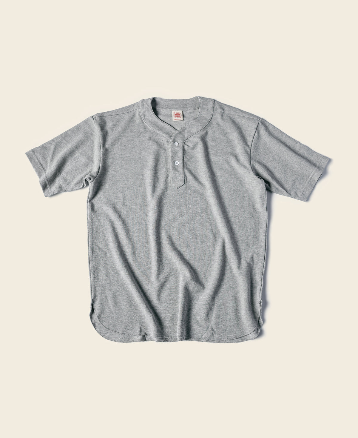 9.8 oz Cotton Pique Baseball T-Shirt - Gray