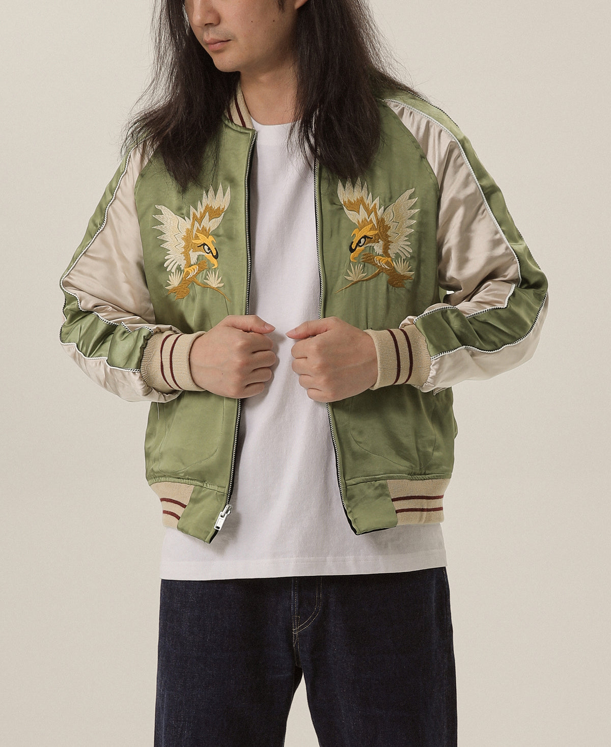 White Tiger Embroidered Bomber Jacket | Tiger-Universe