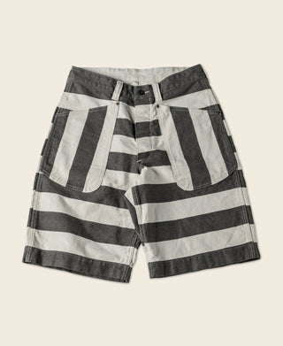 Heavyweight Wide Striped Prisoner Shorts