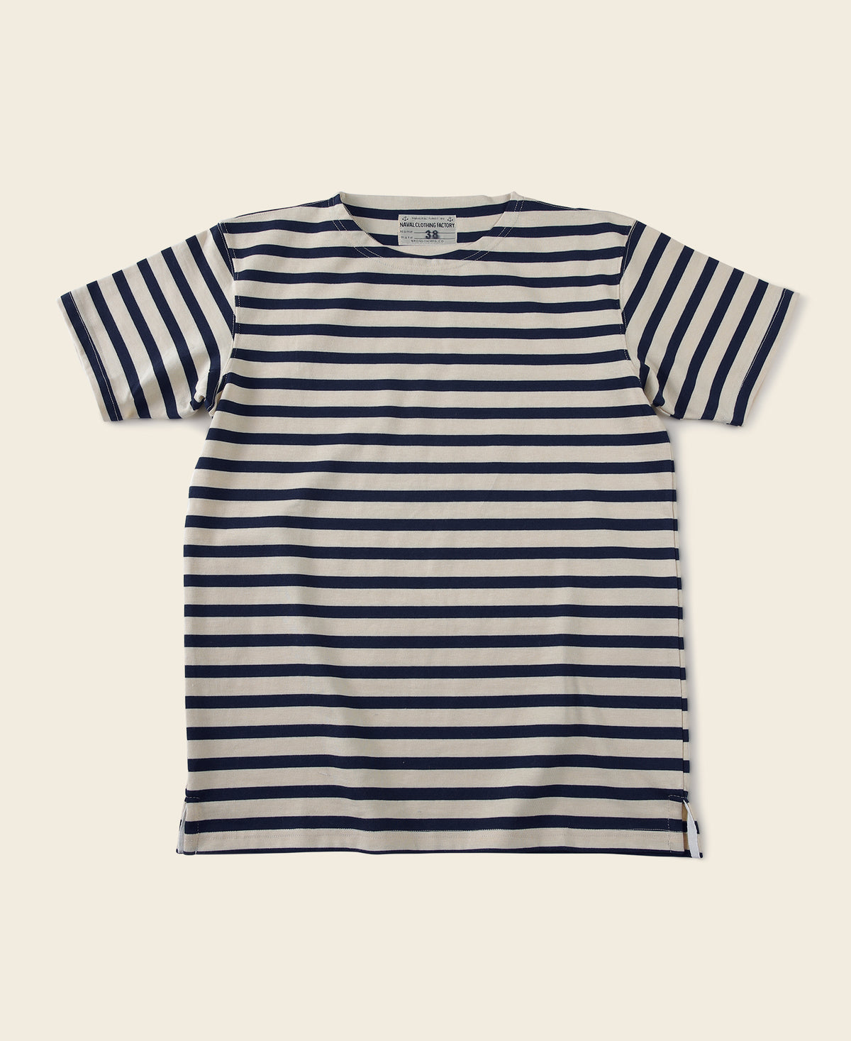 Breton Stripe T-Shirt - Apricot/Navy