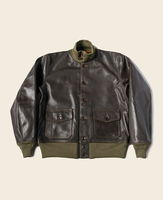 USAAF Type A-1 Leather Flight Jacket - Dark Brown