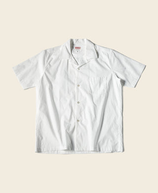 Classic Panama Open Collar Shirt - Ivory White